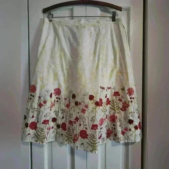 Eddie Bauer floral skirt | A-line | Pockets | 8 Petite - Picture 5 of 7